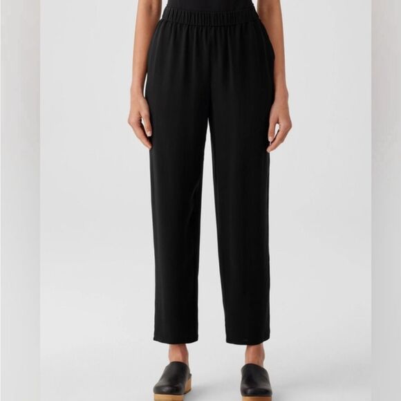 Eileen Fisher Pants - Eileen fisher silk pull on pants black